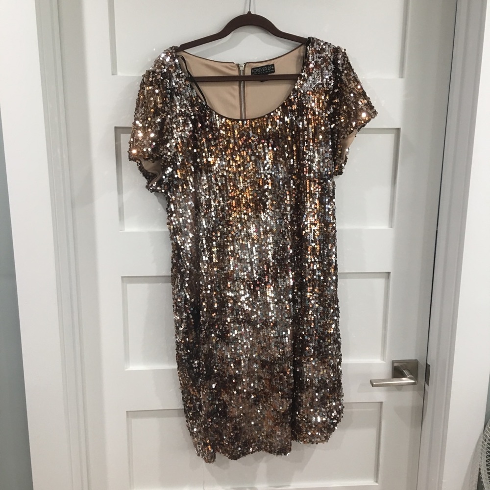 Gold shimmery dress